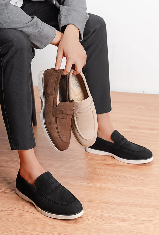 Comfortable Suede Penny Loafers